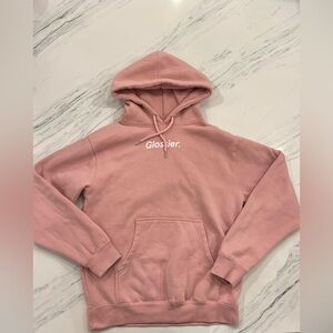 Glossier size small pink hoodie